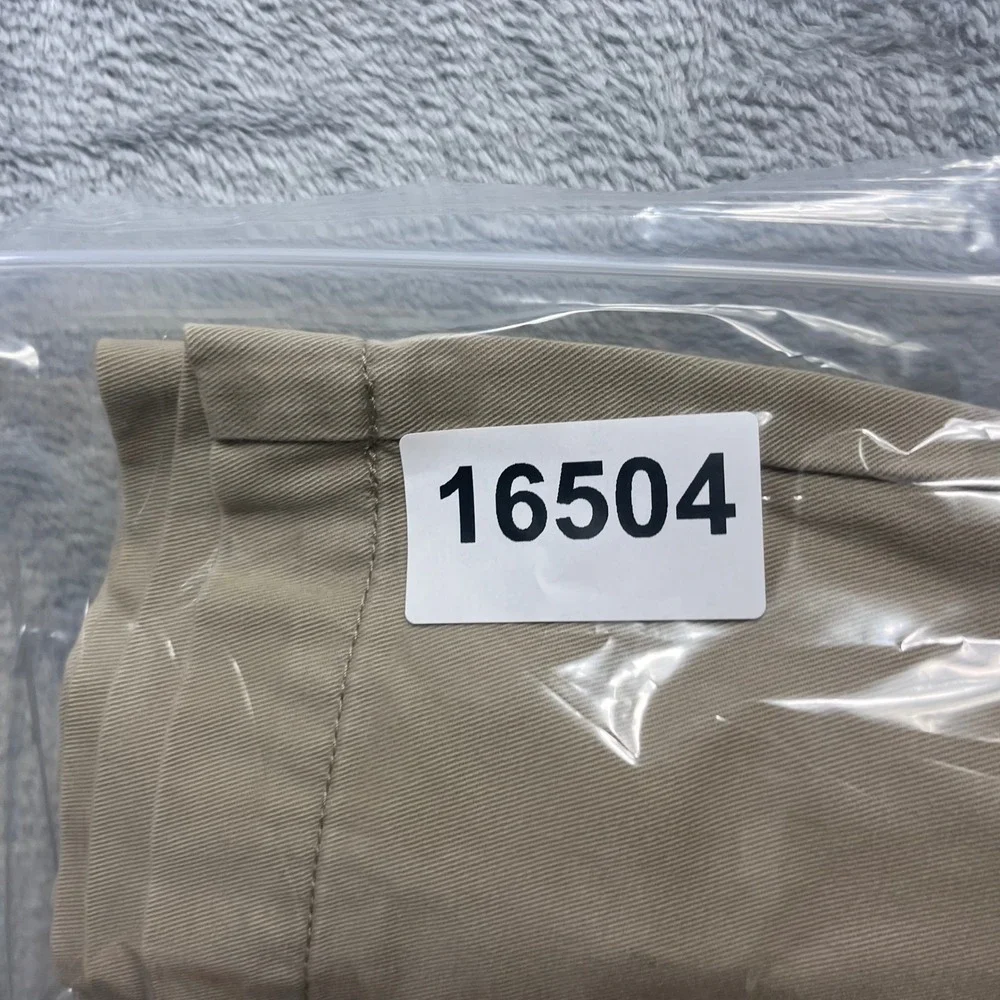 Polo Ralph Lauren Mens 30 Tyler Short Khaki Tan Pleated Chino Cotton Twill